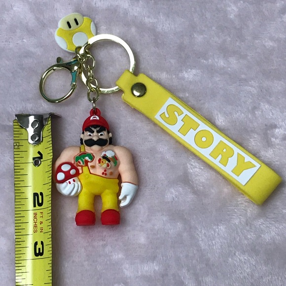 ✨✨5/$10✨✨ Muscle Super Mario 3D Silicone Keychain New - Picture 10 of 10